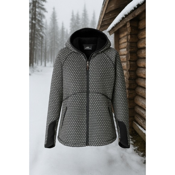 Eddie Bauer Jackets & Blazers - Eddie Bauer Sherpa Lined Hoodie Jacket XL Black Gray Zip Up Fleece Warm Winter‎